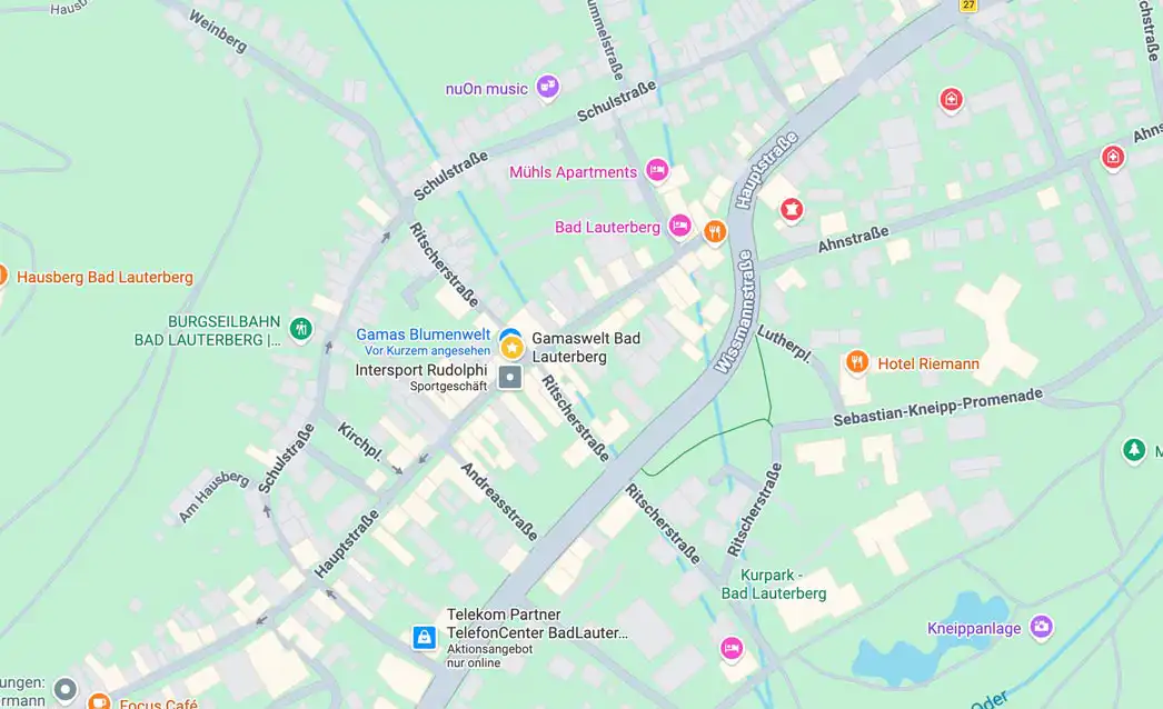 Liefergebiet Gamas Blumenwelt – Bad Lauterberg im Harz und Umgebung